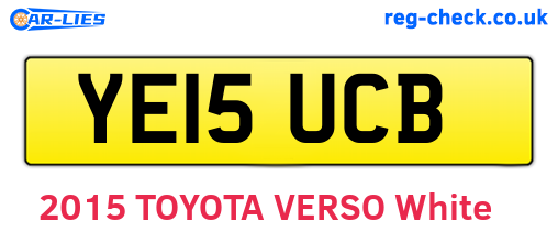 YE15UCB are the vehicle registration plates.