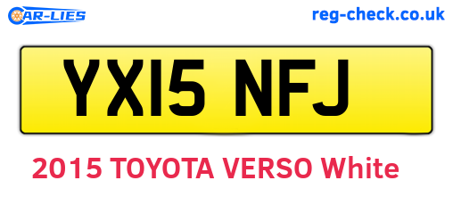 YX15NFJ are the vehicle registration plates.