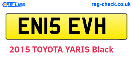 EN15EVH are the vehicle registration plates.