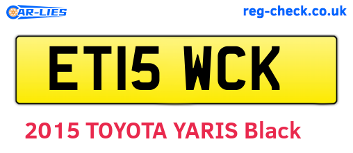 ET15WCK are the vehicle registration plates.