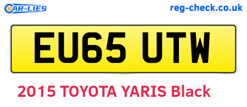 EU65UTW are the vehicle registration plates.