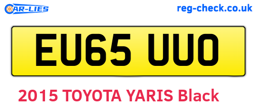 EU65UUO are the vehicle registration plates.
