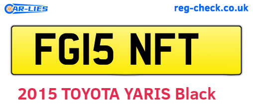 FG15NFT are the vehicle registration plates.