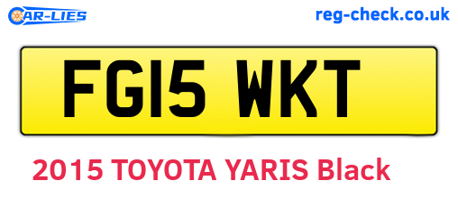 FG15WKT are the vehicle registration plates.