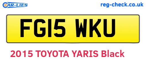 FG15WKU are the vehicle registration plates.