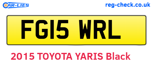 FG15WRL are the vehicle registration plates.