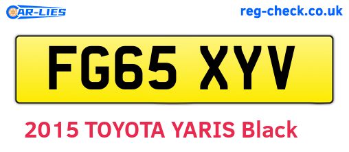 FG65XYV are the vehicle registration plates.