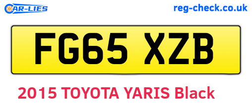 FG65XZB are the vehicle registration plates.