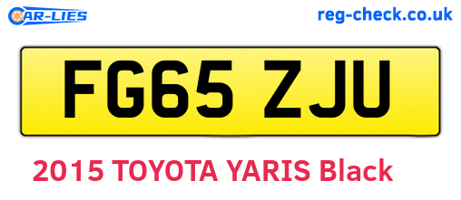 FG65ZJU are the vehicle registration plates.