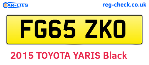 FG65ZKO are the vehicle registration plates.