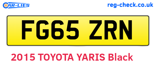 FG65ZRN are the vehicle registration plates.