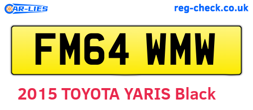 FM64WMW are the vehicle registration plates.