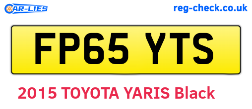 FP65YTS are the vehicle registration plates.