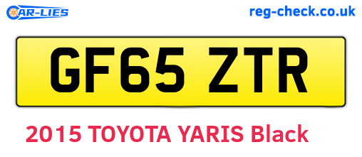 GF65ZTR are the vehicle registration plates.