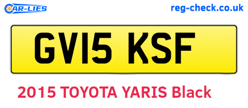 GV15KSF are the vehicle registration plates.