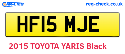 HF15MJE are the vehicle registration plates.