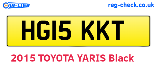 HG15KKT are the vehicle registration plates.