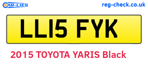 LL15FYK are the vehicle registration plates.