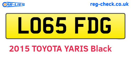 LO65FDG are the vehicle registration plates.
