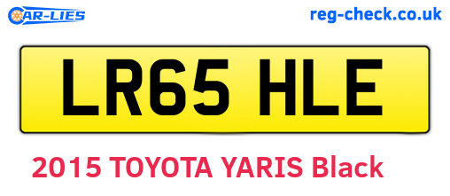 LR65HLE are the vehicle registration plates.