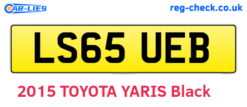 LS65UEB are the vehicle registration plates.