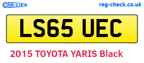 LS65UEC are the vehicle registration plates.