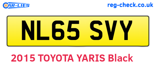 NL65SVY are the vehicle registration plates.