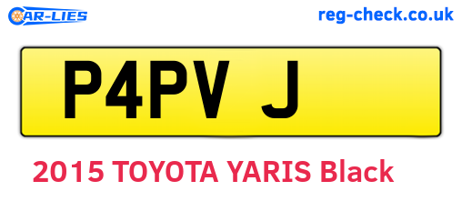 P4PVJ are the vehicle registration plates.