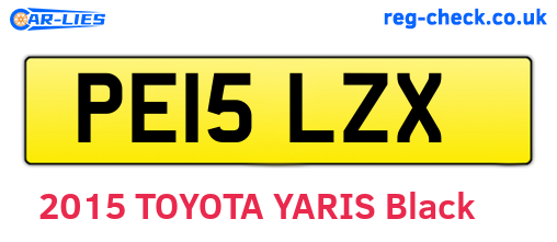 PE15LZX are the vehicle registration plates.