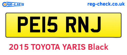 PE15RNJ are the vehicle registration plates.
