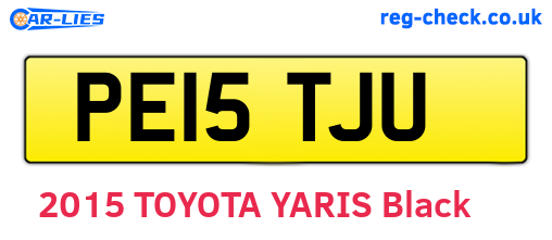 PE15TJU are the vehicle registration plates.