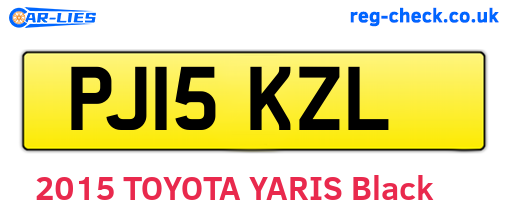 PJ15KZL are the vehicle registration plates.
