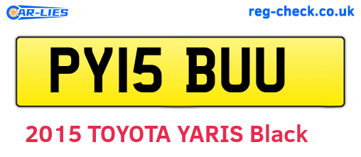 PY15BUU are the vehicle registration plates.