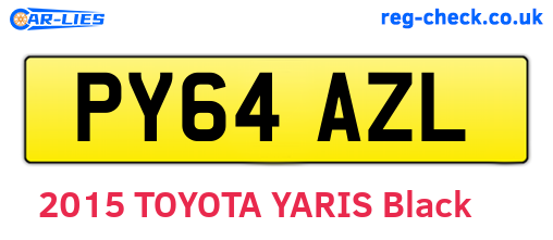 PY64AZL are the vehicle registration plates.