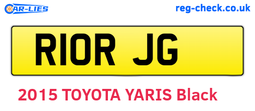 R10RJG are the vehicle registration plates.