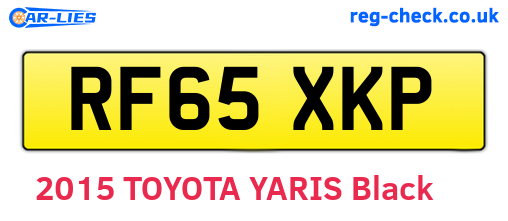 RF65XKP are the vehicle registration plates.