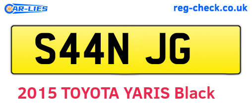 S44NJG are the vehicle registration plates.