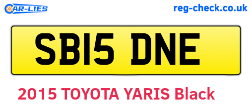 SB15DNE are the vehicle registration plates.