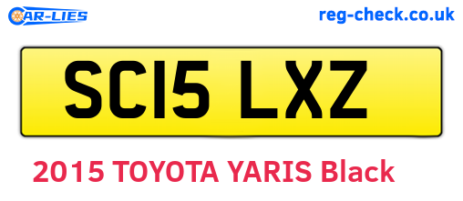 SC15LXZ are the vehicle registration plates.