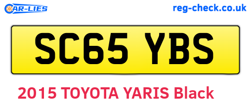 SC65YBS are the vehicle registration plates.