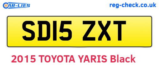 SD15ZXT are the vehicle registration plates.