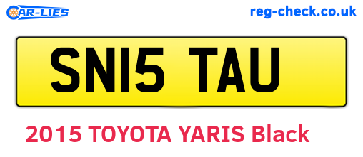 SN15TAU are the vehicle registration plates.