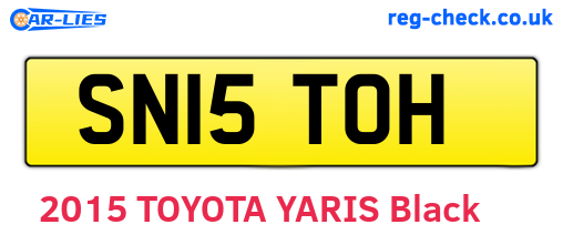 SN15TOH are the vehicle registration plates.