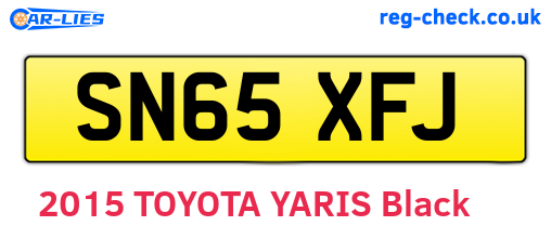 SN65XFJ are the vehicle registration plates.
