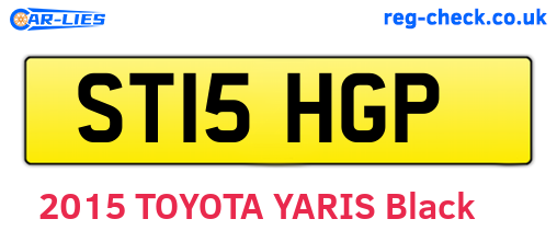 ST15HGP are the vehicle registration plates.