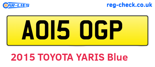 AO15OGP are the vehicle registration plates.