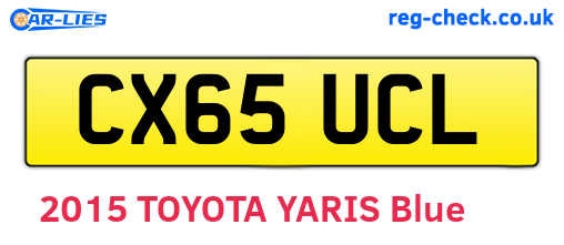 CX65UCL are the vehicle registration plates.