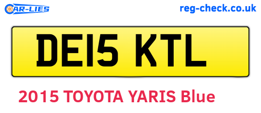 DE15KTL are the vehicle registration plates.
