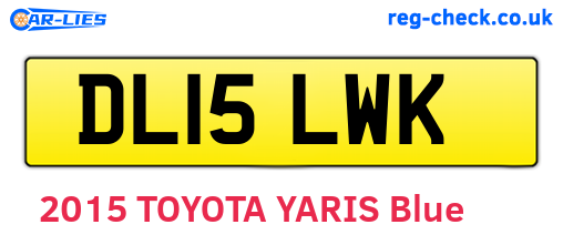 DL15LWK are the vehicle registration plates.