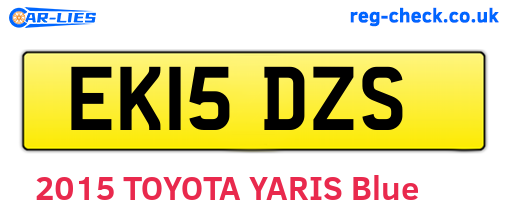 EK15DZS are the vehicle registration plates.